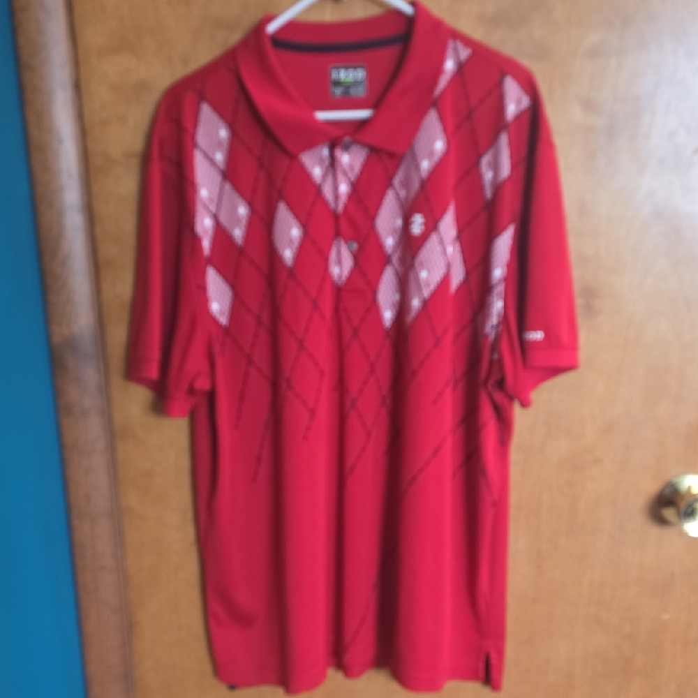 Izod Red Argyle Polo Shirt